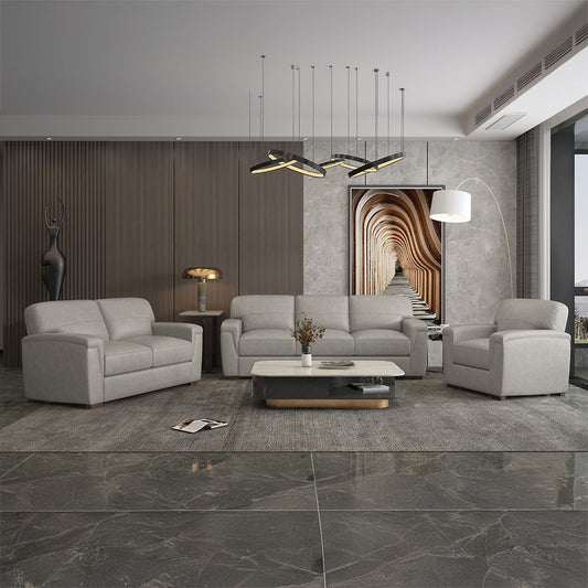 Cornelia - Sofa - Pearl Gray Leather