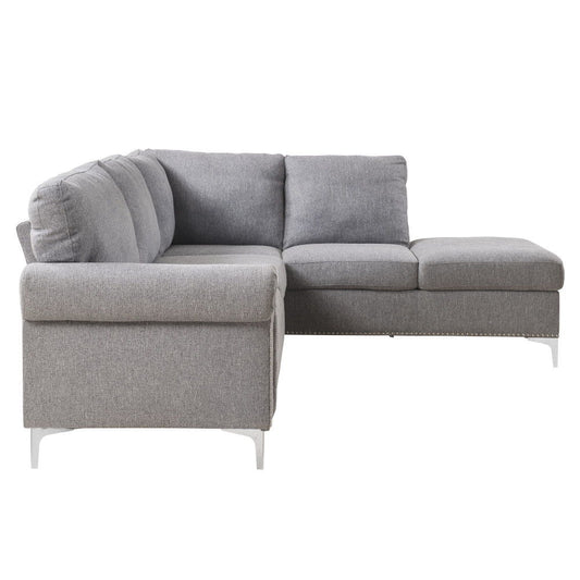Melvyn - Sectional Sofa - Gray Fabric