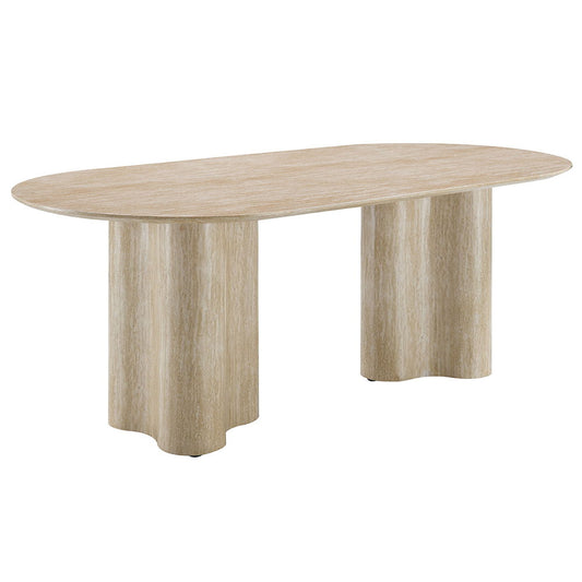 Jirina - Dining Table - Travertine Pattern