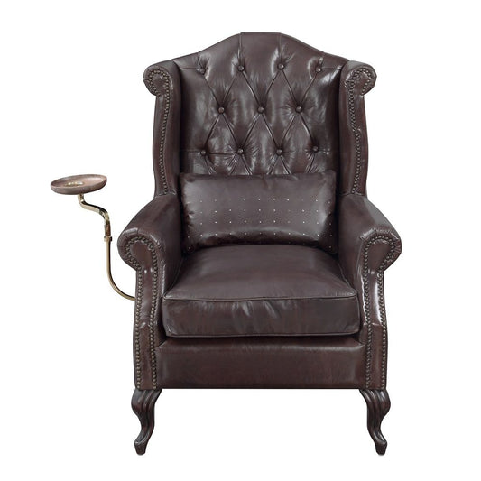 Pino - Accent Chair - Vintage Brown Top Grain Leather
