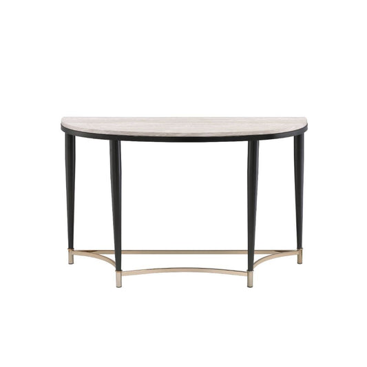 Ayser - Sofa Table - White Washed & Black