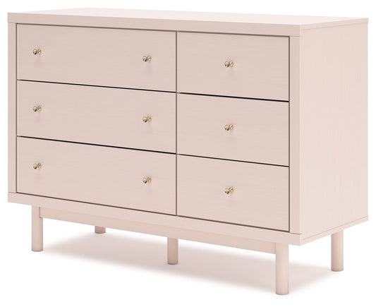 Wistenpine - Six Drawer Dresser - Blush