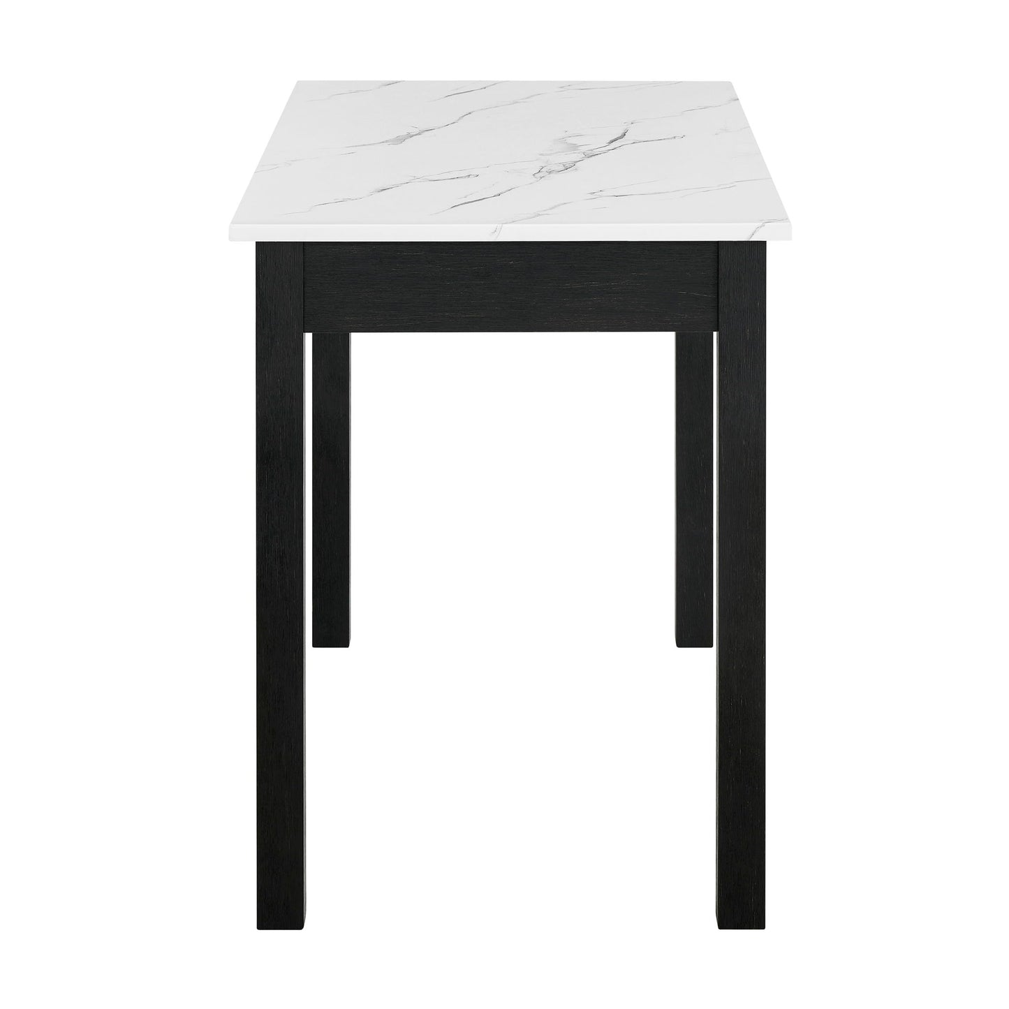 Rylee - Faux Marble Desk - Black / White