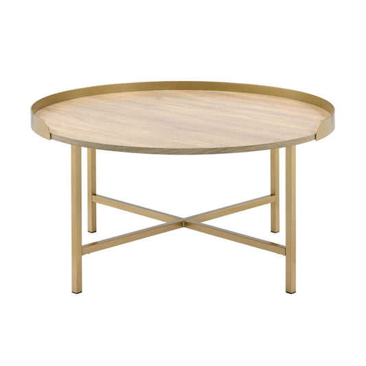 Mithea - Coffee Table - Oak & Gold