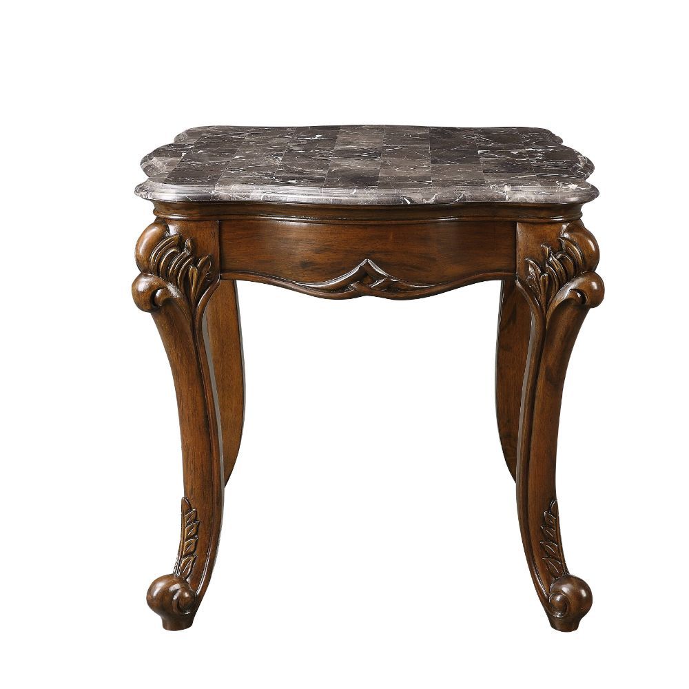 Miyeon - End Table - Marble Top & Cherry