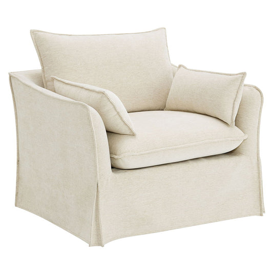 Shane - Chair With 2 Pillows - Beige Linen