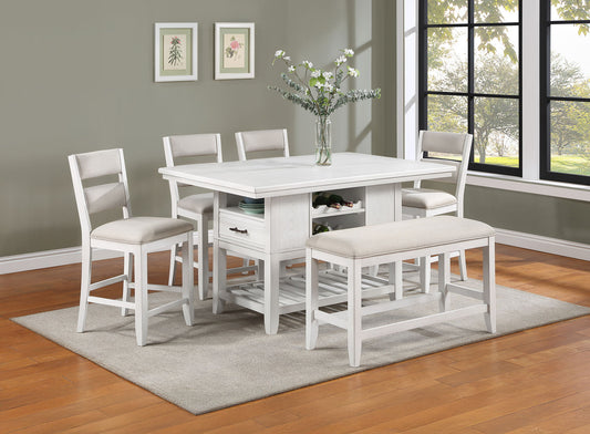 Wendy - Counter Height Chair (Set of 2) - White / Beige