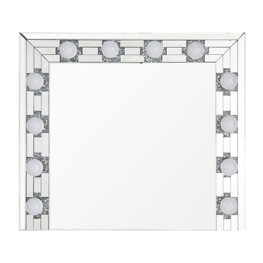 Noralie - Accent Mirror - Faux Diamonds & Mirrored