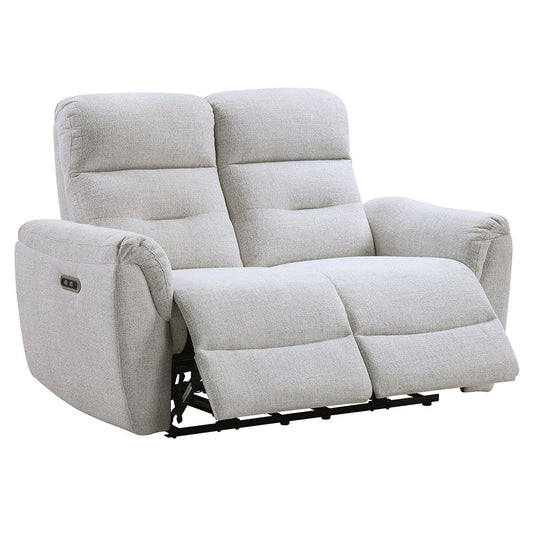 Eastre - Power Motion Loveseat With USB Port - Beige Chenille