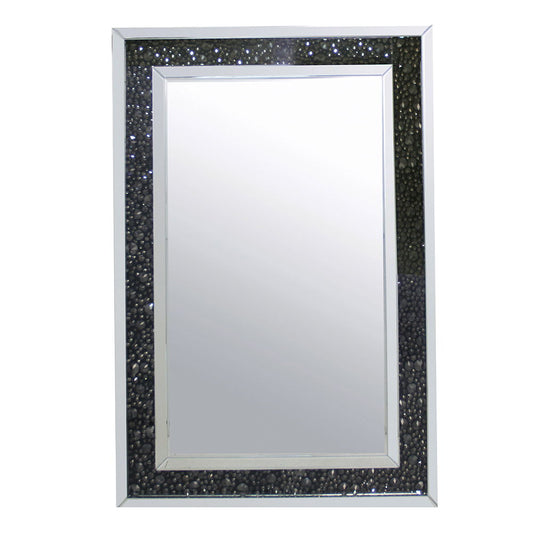 Nysa - 47" X 32" Accent Mirror - Mirrored & Faux Crystals