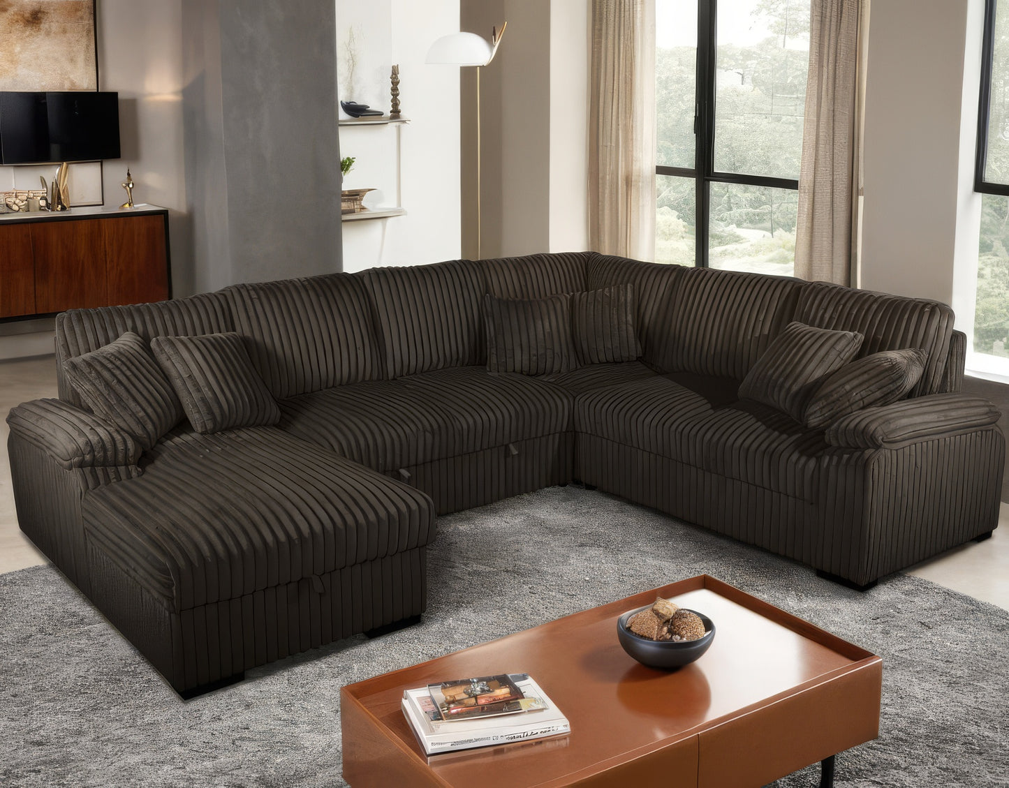 Venice Sectional Sleeper Sofa W/ Storage Chaise