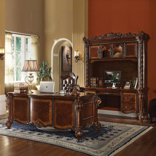 Vendome - Computer Desk With Hutch - Cherry