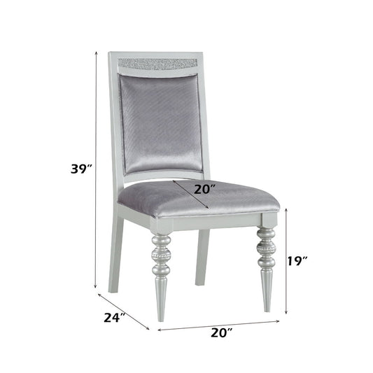 Maverick - Side Chair (Set of 2) - Fabric & Platinum