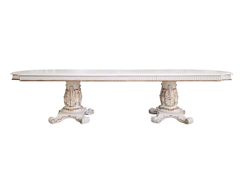 Vendome - 30" Dining Table With Pedestal Base - Antique Pearl