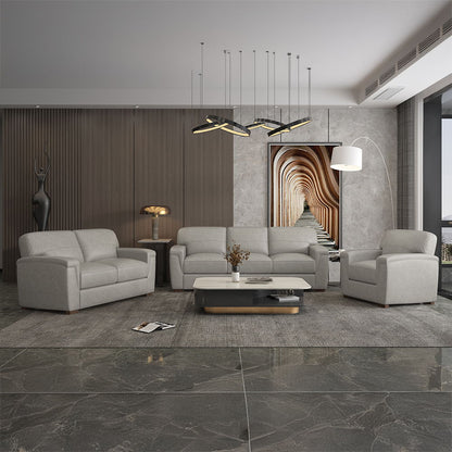 Cornelia - Sofa - Pearl Gray Leather