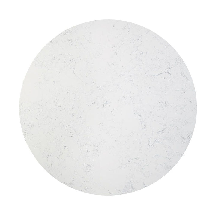 Jaramillo - Round Dining Table With Engineered Marble Top - Engineered Marble Top & Black