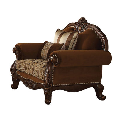 Jardena - Chair With 2 Pillows Same Lv01593) - Pattern Fabric & Cherry Oak