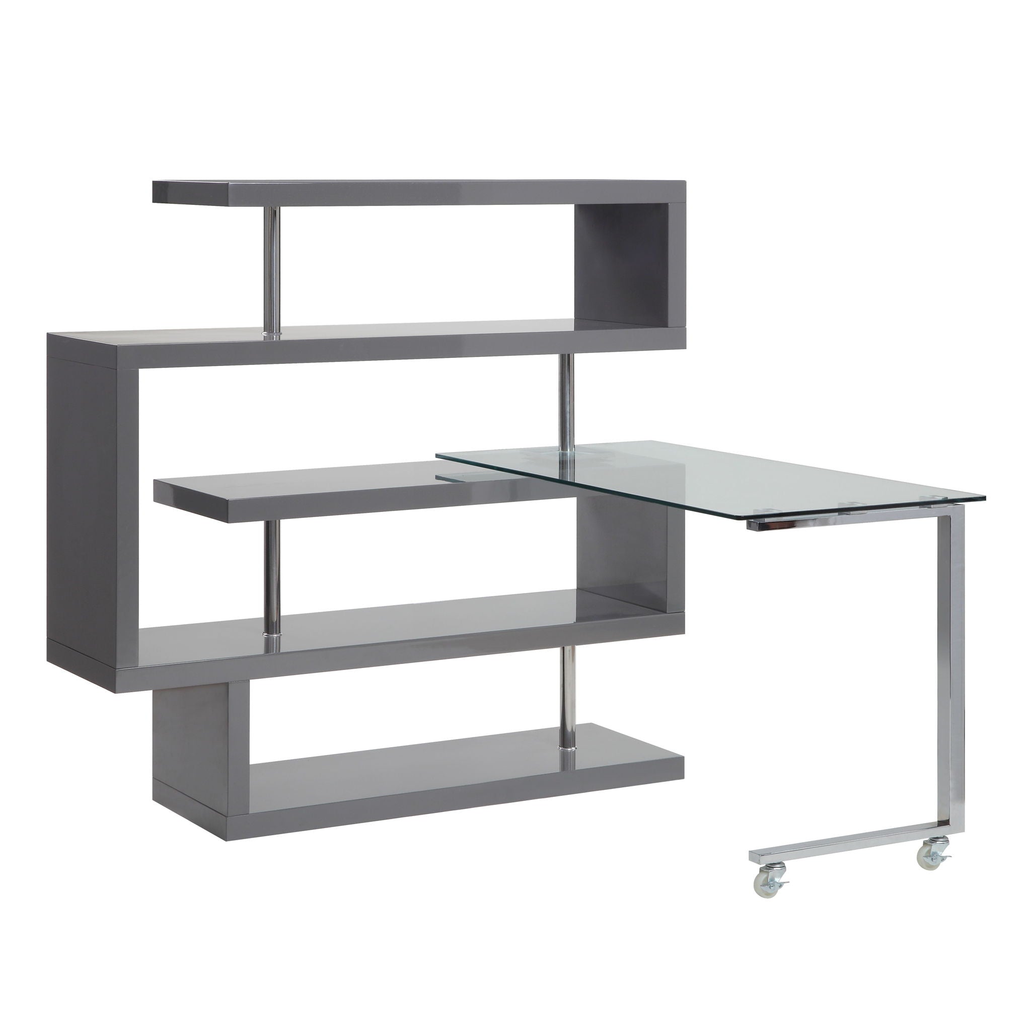 Buck II - Writing Desk With Bookshelf