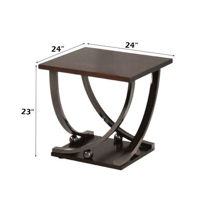 Isiah - End Table - Black Nickel
