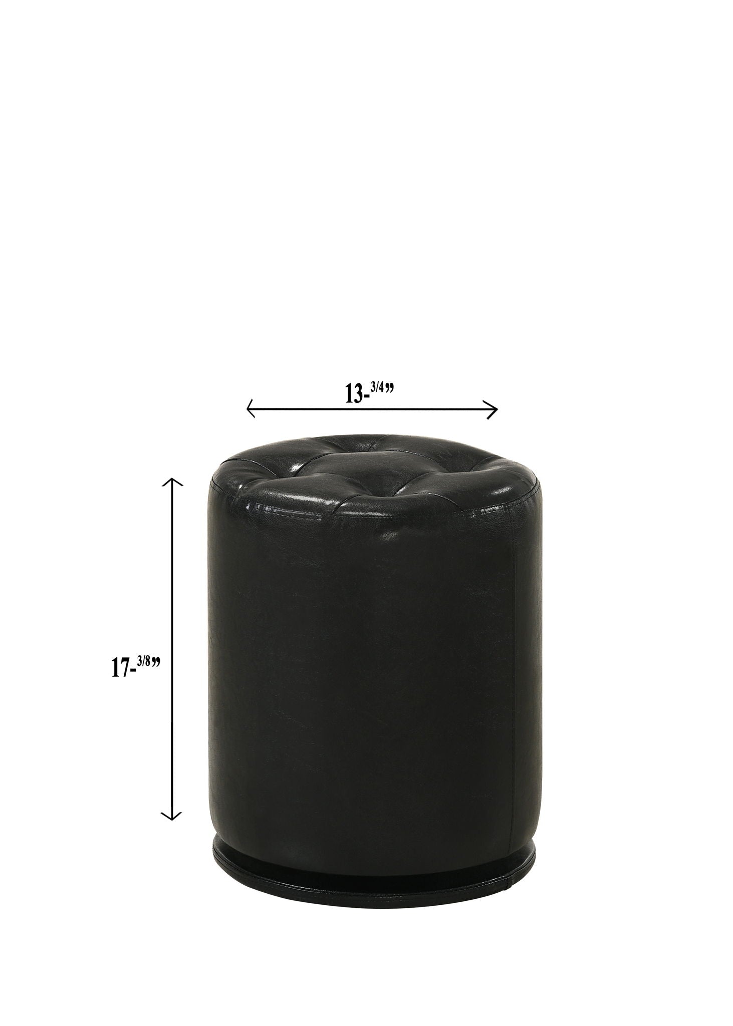 MORGAN ROUND SWIVEL STOOL BLACK