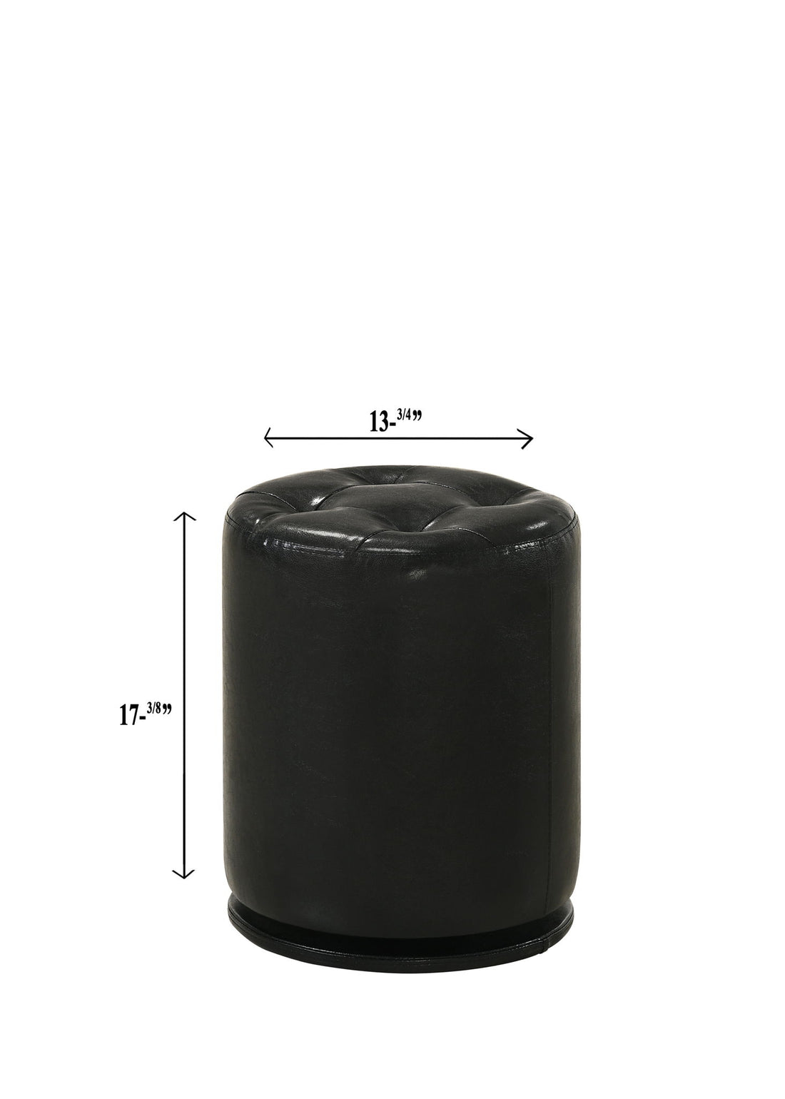 MORGAN ROUND SWIVEL STOOL BLACK