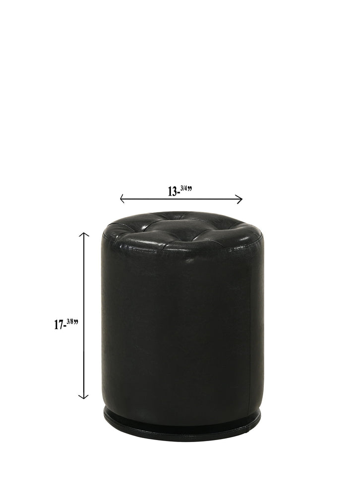 MORGAN ROUND SWIVEL STOOL BLACK