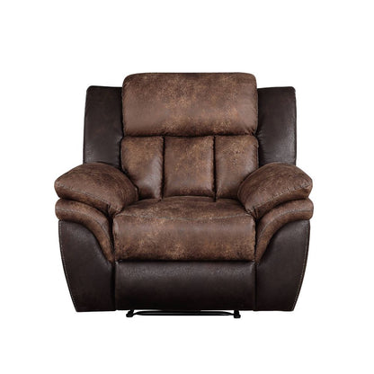 Jaylen - Motion Recliner - Toffee & Espresso Polished Microfiber