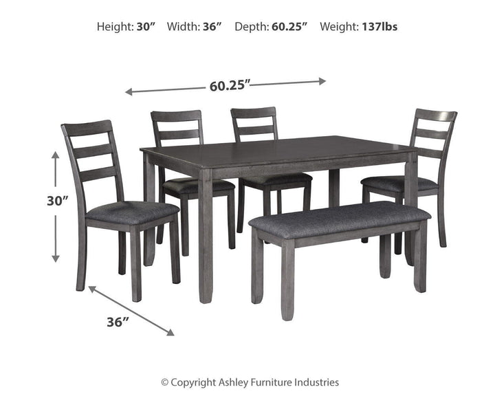 Bridson - RECT DRM Table Set (Set of 6) - Gray