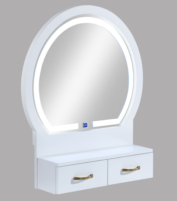 CECILIA VANITY TABLE & STOOL-WHITE