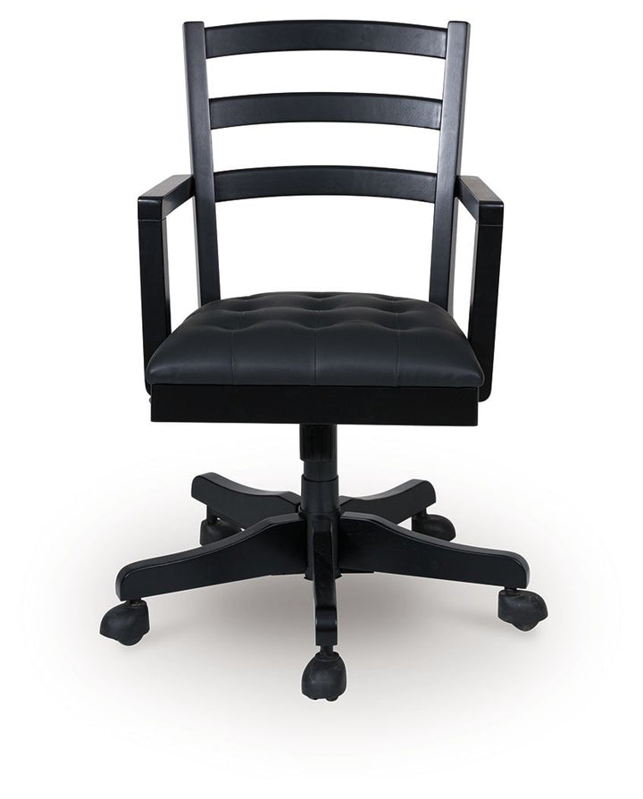 Wildenauer - Home Office Swivel Desk Chair - Brown / Black