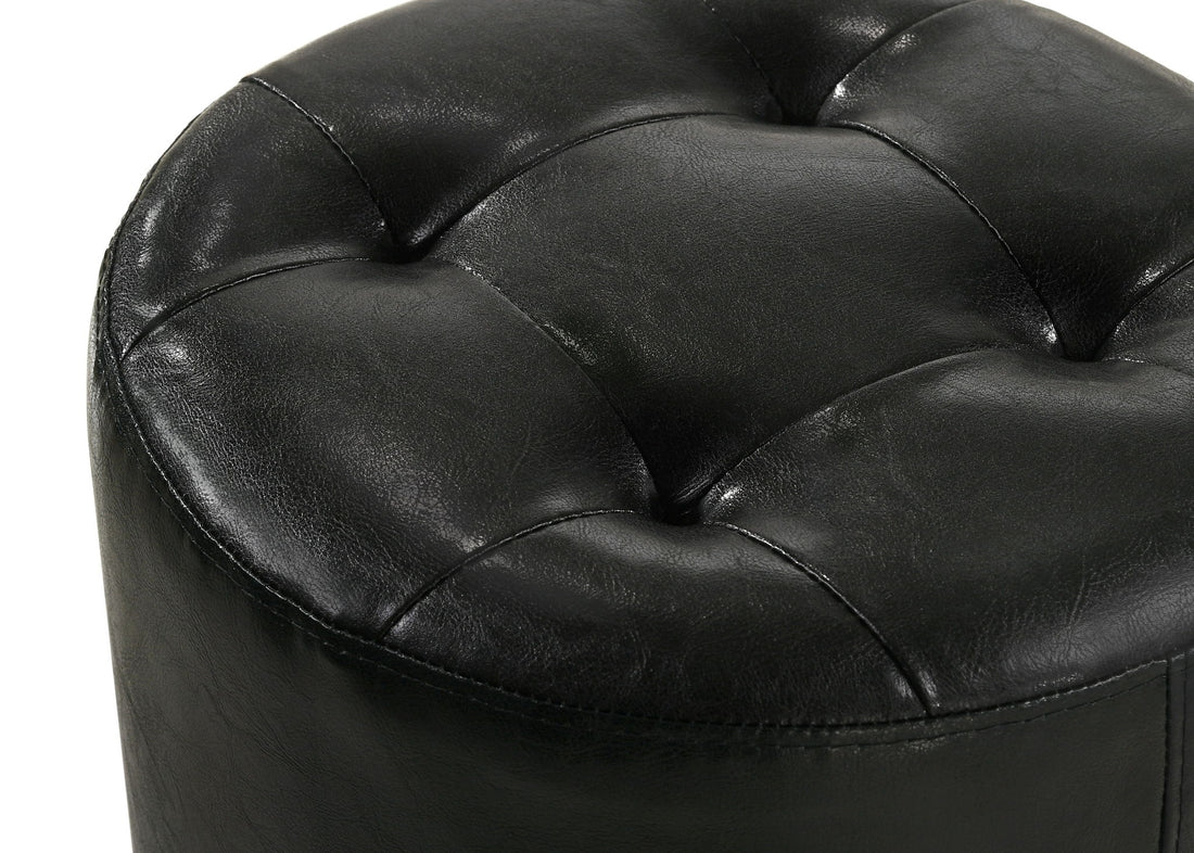 MORGAN ROUND SWIVEL STOOL BLACK