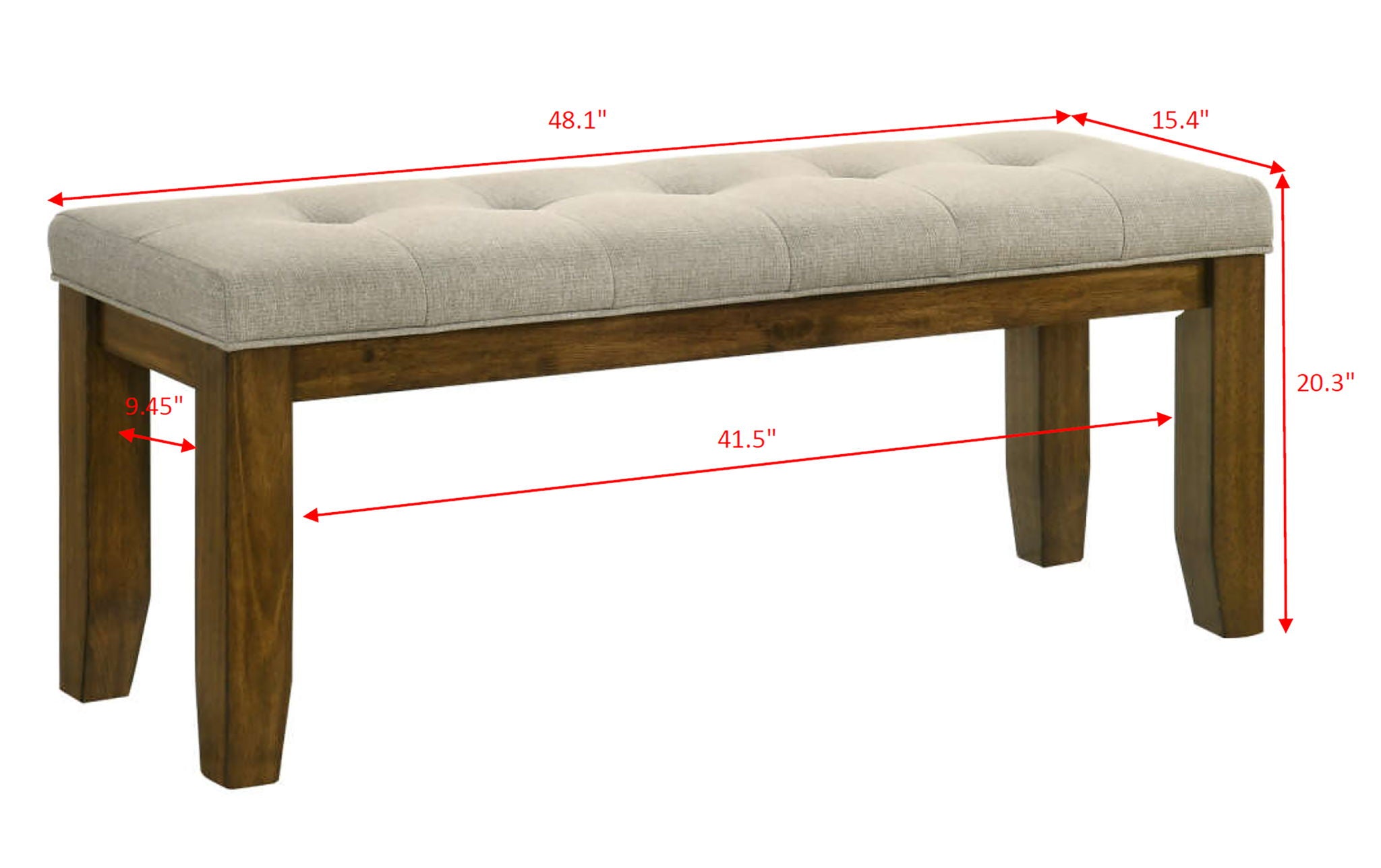 Hollister - Bench - Brown / Gray