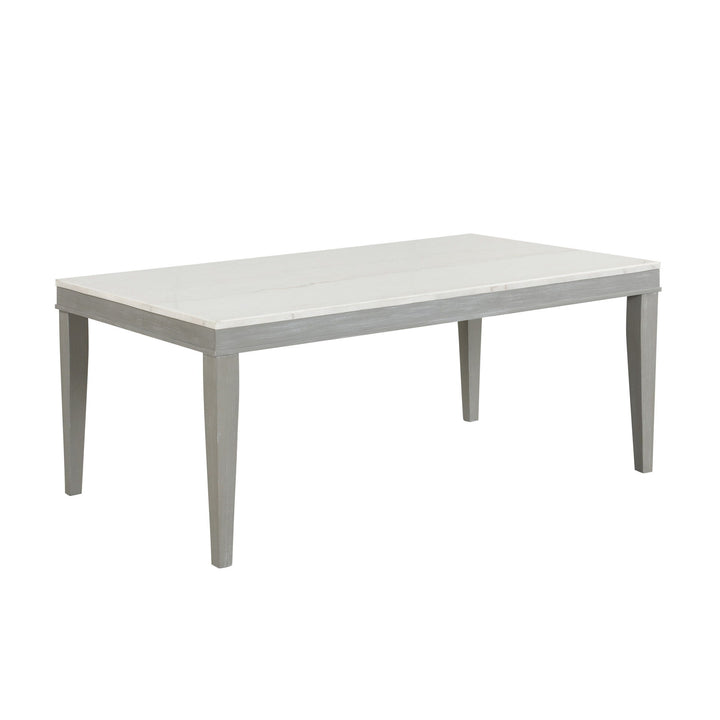 Essence - Mesa de comedor rectangular de 70" con tablero de mármol