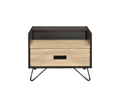 Melkree - Accent Table - Oak & Black