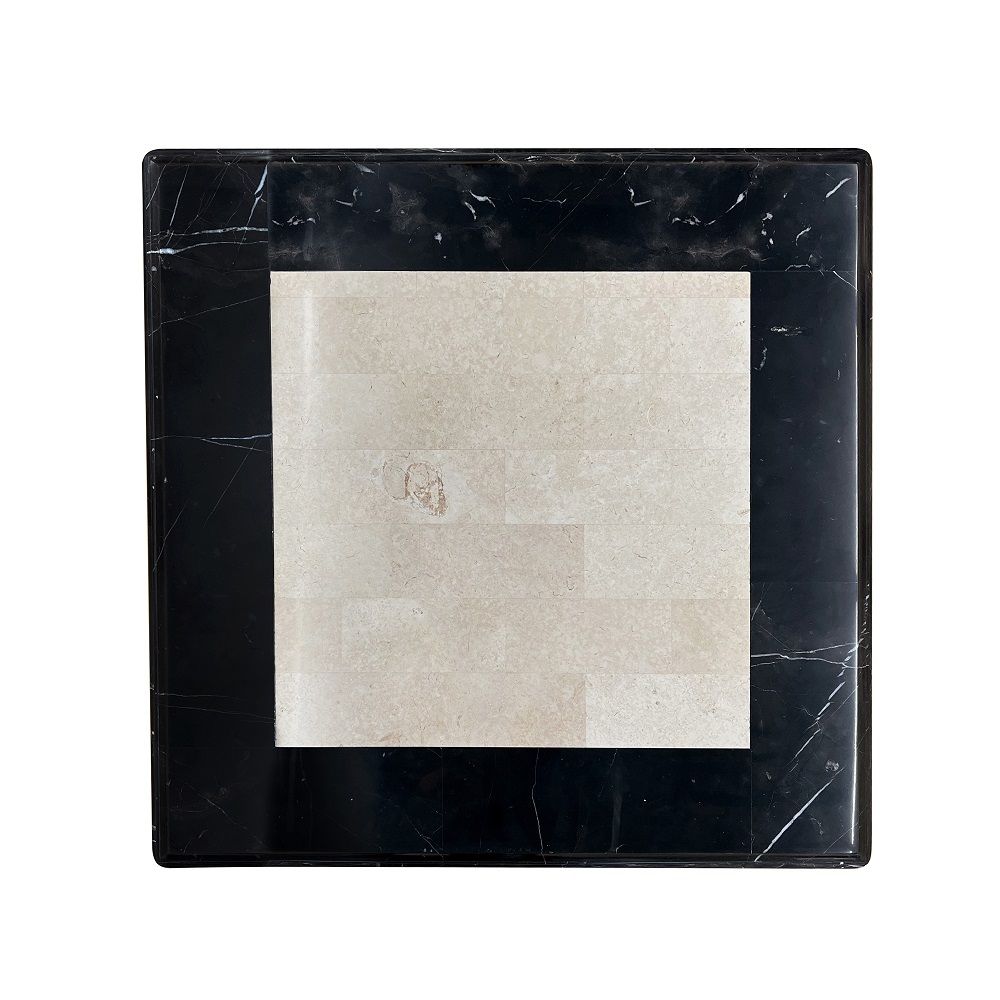 Tayden - End Table With Marble Top - Marble Top & Black