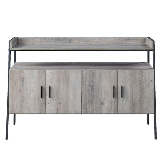 Samiya - TV Stand - Gray Oak & Black