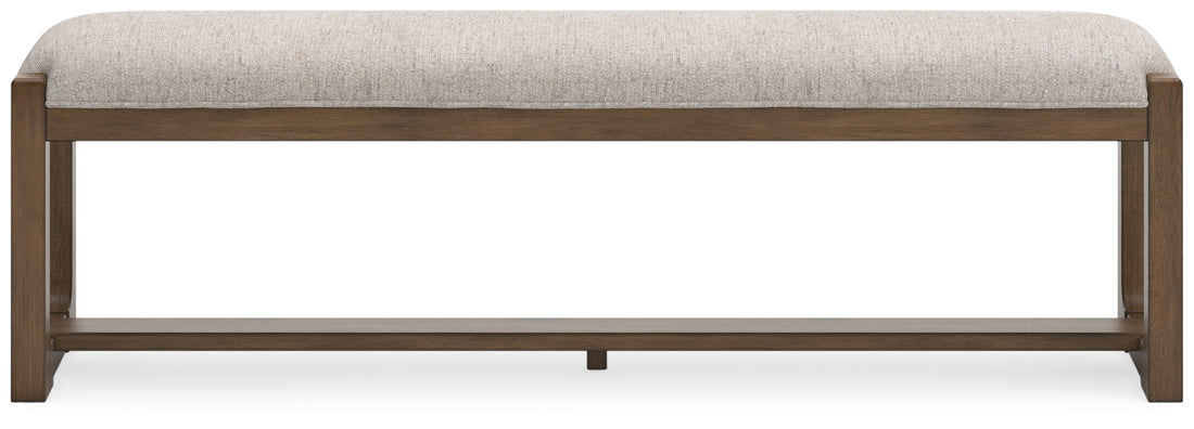 Cabalynn - Large Uph Dining Room Bench - Oatmeal / Light Brown