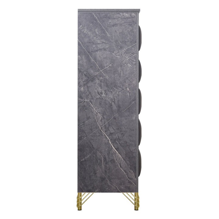 Symmetry - 5 Drawer Chest - Charcoal