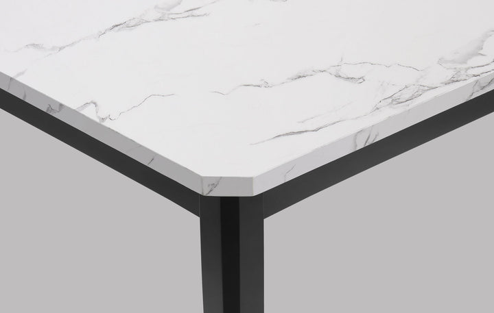 PASCAL DINING WHITE TOP BLACK LEG