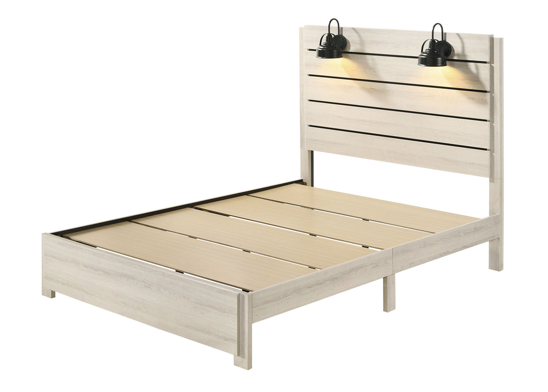CARTER QUEEN PLATFORM BED IN 1 BOX WHITE