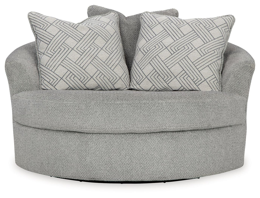 Casselbury - Oversized Swivel Accent Chair - Cement