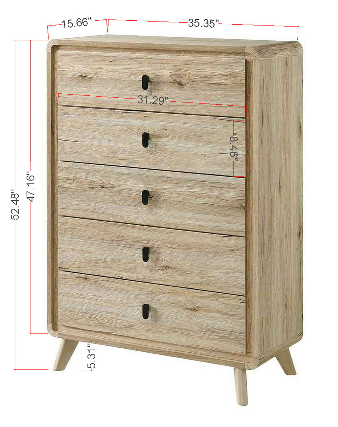Dawson - Chest - Light Brown