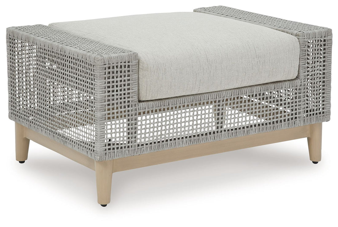 Seton Creek - Ottoman With Cushion - Gray