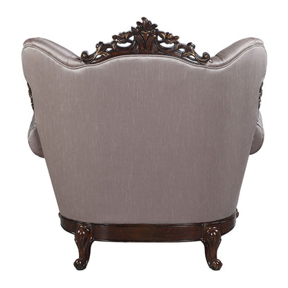 Benbek - Chair With Pillow - Fabric & Antique Oak