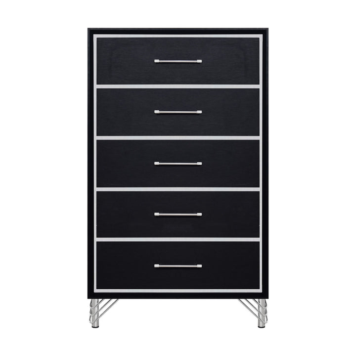 Ava - 5 Drawer Chest - Ebony