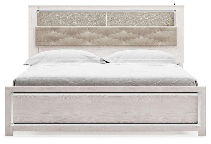 Altyra - King Bookcase Panel Bed - White