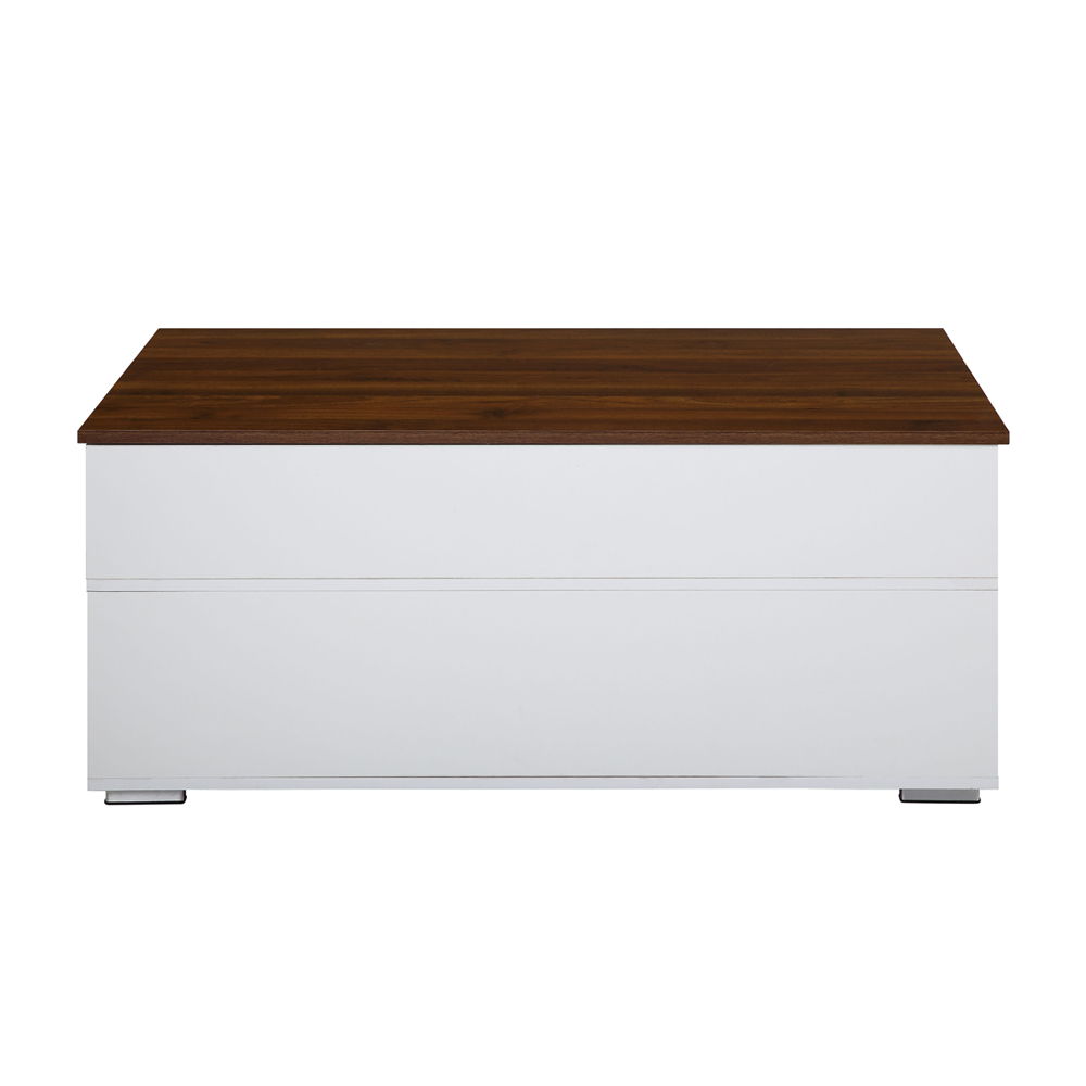 Raeden - Coffee Table With Lift Top - White & Walnut