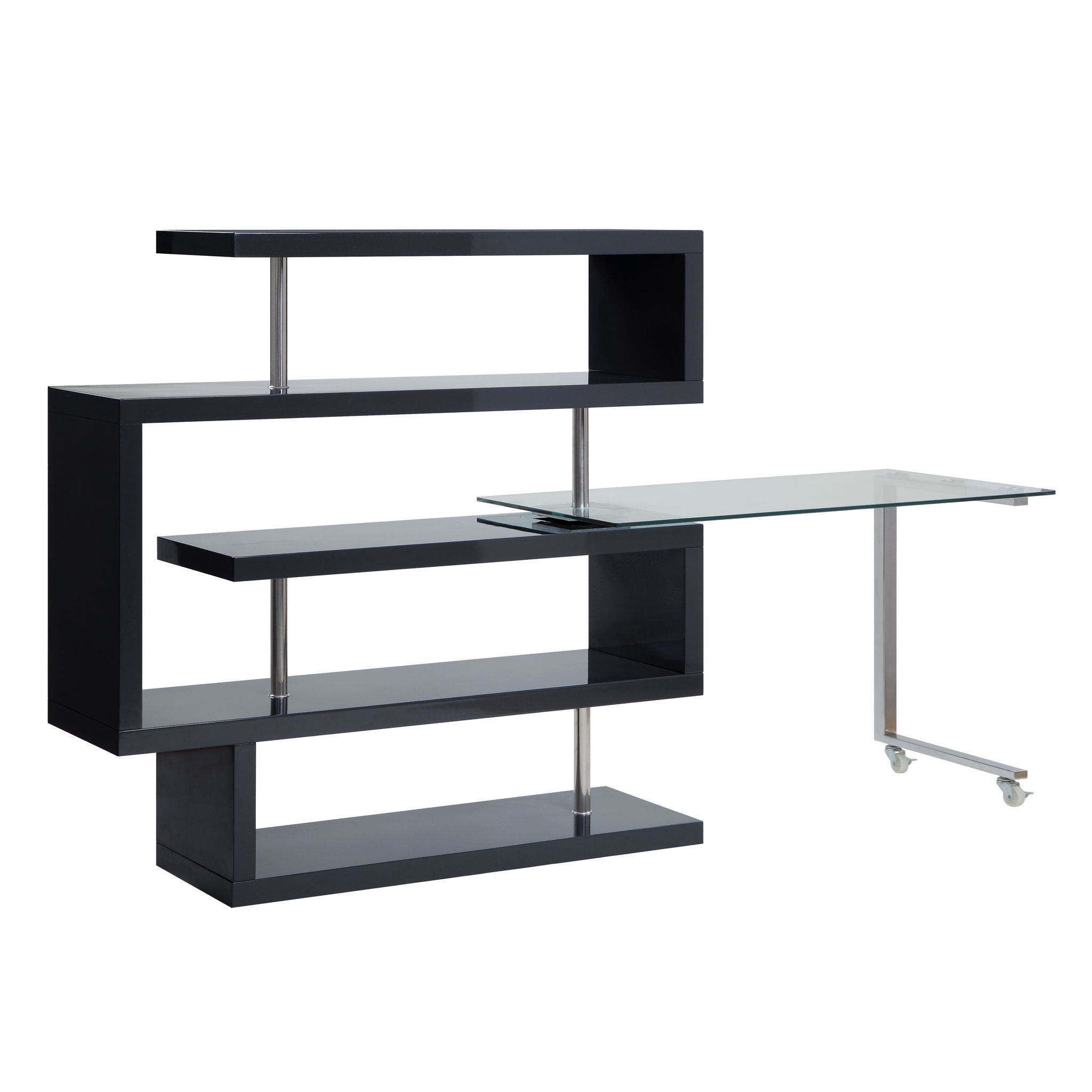 Buck II - Writing Desk With Bookshelf