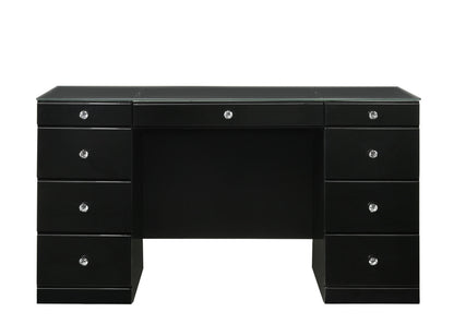 Avery - Vanity Desk With Glass Top And LED Mirroк