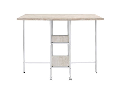 Raine - Counter Height Table - Antique White & Chrome